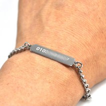 에스제이피닉스 스틸 한면무료각인팔찌 길이조절자유(안전고리)