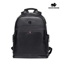 BISON DENIM 바이슨데님 남자 남성 수제 가죽 14인치 노트북 백팩 가방 N2579-1B