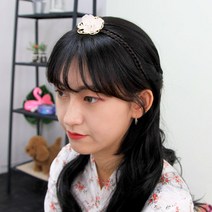 핑크캔디 명절 배씨댕기 한복헤어밴드 연꽃_배씨댕기