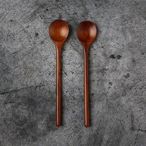 그린상사 고품격 옻칠 나무 조리도구, 7. 티스푼세트(원형), 1개, 1개