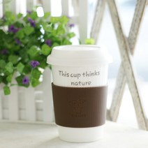 에코사랑 머그컵(320ml) 돌답례품 판촉물 선물 인쇄가능 학교 단체 행사 국산, 상세설명 참조, 초콜렛