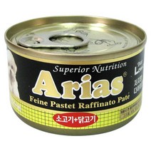 아리아스 저지방 강아지 간식 100g 캔, 1개, 아리아스 저지방 캔 소고기 닭고기 100g