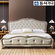 동서가구 레미아 프리미엄 빈티지 엔틱 침대, 내추럴 프레임 + 참숯매트리스