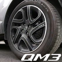 USK 르노 QM3 17인치 휠 마스크 카본 홀로그램 데칼스티커 랩핑필름 스크래치 기스방지 악세사리 실외 튜닝용품, R타입, 1세트