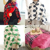 엔비 후리스블랭킷 숄 담요 모음, 딸기체크, 1개