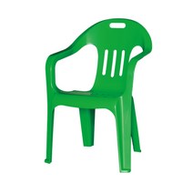 웰빙 플라스틱의자4개세트 팔걸이의자 편의점 슈퍼 마트의자 행사의자, 녹색