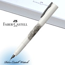 파버카스텔 라이팅크 프린트 화이트 만년필, EF촉(가는촉), 각인없이
