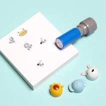 두루디자인 베이직 꼬마 스탬프, 블루, 잉크 청보라