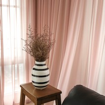 윈도우드레스 로맨틱 핑크 쉬폰커튼