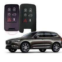 카포카 볼보 XC60 6버튼 실리콘 스마트키케이스 키홀더, 볼보 XC60 블랙