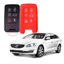 카포카 볼보 V60 6버튼 실리콘 스마트키케이스 키홀더, 볼보 V60 레드