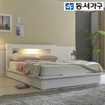 동서가구 아레스 LED 평상형 통판 퀸침대 프레임 DF908795, 그레이