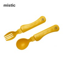 mistic 미스틱 옥수수 키즈 스푼+포크 (2pcs), 미스틱 키즈 스푼+포크