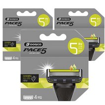 도루코 PACE5 5중 면도날, 4개입, 3개