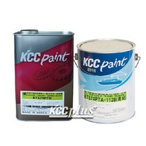 KCC 철재용 에폭시페인트 상도 ET574 4L 선박용 2액형 내부용 외부용, 흑색 4L, 1개