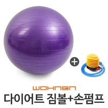 WOHNEN 다이어트짐볼, 짐볼(보라)65cm(펌프O)