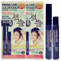 프라나 헤어칼라 터치 색솔 새치커버 스틱 마스카라, 프라나헤어칼라색솔 5호(어두운갈색), 1세트
