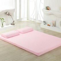 럭스앤펀 라텍스매트리스커버 싱글(S) (100x200cm) 높이 3 5 7.5 15cm, 핑크(싱글3cm)