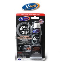 브이텍 가스켓 실리콘 RTV 고온 접착본드 - 검정색 (VT-157P), 1개