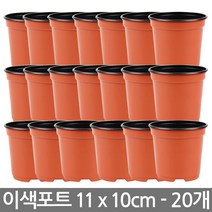 한성 이색포트 8호 20개 플라스틱 화분 다육이화분 포트, 04_한성_이색포트 11호(20개)