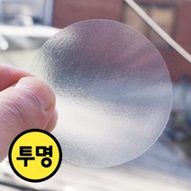딸기우유 리얼딸기 스티커 예쁜스티커 카페용품 핸드메이드 모음, 154번 투명 무지 스티커 원형 (총 108개)