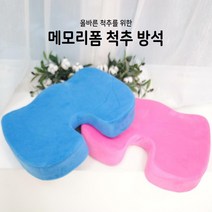 [겔럭시인] 편안한 메모리폼 척추 보호 방석, 블루
