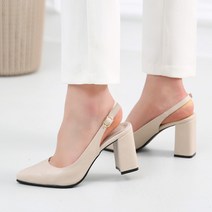 벨레페 샌딩 8.5cm 슬링백힐 여성 펌프스
