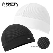 MCN K메쉬 스컬캡 2종 택1 자전거모자 자전거악세사리, 화이트