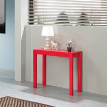 한솔종합목재 헤니 1100 원목 콘솔 테이블 (4color), 1100 헤니 콘솔 (레드)