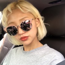 더브릴레 다각형 하금테 커플 미러 선글라스