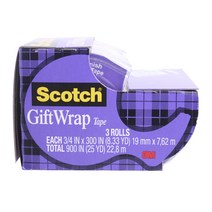 3M 스카치 기프트 랩 테이프 1.9 x 762cm, 3개입