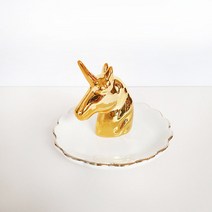 못난이상점 악세사리 주얼리 트레이, 유니콘 얼굴 골드