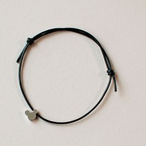 실버 미키 소가죽 실팔찌 솔솔미