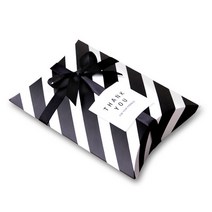 [인디케이] 모던블랙 스트라이프 반달 상자 소 2개