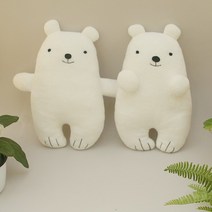 바바오가닉 오가닉 흰색 곰돌이 애착인형 diy (유기농면 인형만들기) 안녕 알라스카, 팔벌린 곰돌이 - 갈색 물고기
