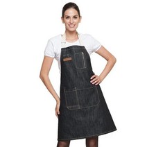 데님 앞치마 바리스타 카페 주방 꽃집 미술 네일 작업복, (L)블랙