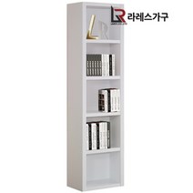라레스가구 5단 틈새 책장 300 x 280 x 2000mm, 화이트