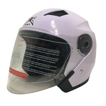 JEC A720 하프페이스 선바이저 오토바이 헬멧, 화이트