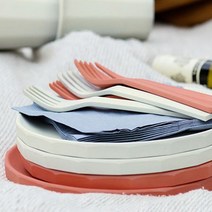 킨토 파스텔 플레이팅 플레이트 접시 대사이즈, 레드오렌지