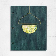디자인13651 바인더 메뉴판 식당 레스토랑 카페 메뉴북 A4 외 투명 속지, A4 - 포레스트