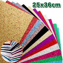 [쥬쥬] 굵은입자 글리터펠트B 1.5mm 비접착 25x36cm - 반짝이펠트 펠트DIY 펠트공예, 초록