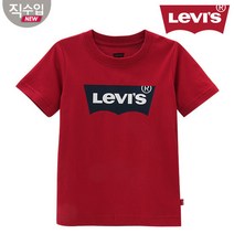 [리바이스키즈] 공용 반팔 로고 면 아동 여름 티셔츠