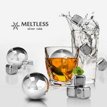 멜트레스 스테인레스 아이스큐브 아이스볼 아이스칠러 아이스컵 페이스롤러, [멜트레스] 아이스볼(1개+보관컵)