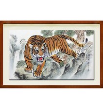 (진품) 호랑이그림 생기 액자 풍수 액운막는 부자되는 그림 액운 막는 (추천)