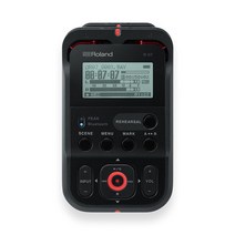 롤랜드 R-07(8GB)자연음녹음 슬림디자인 어학학습 강의회의 뮤지션 성악성우 악기연주녹음 감도높은마이크 보이스레코더, 블랙, 롤랜드R-07(8GB)자연음녹음 슬림디자인