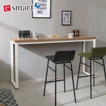 e스마트 스틸헤비홈바테이블1800 바테이블, 멀바우-(사각다리)블랙