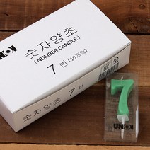 달곰베이킹 생일초 케익칼 이벤트용품, 1개, 62-숫자초-파스텔-7-10개