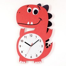 에코팩토리 무소음 아이방 시계 동물친구들 - 티라노, 교육용시계판