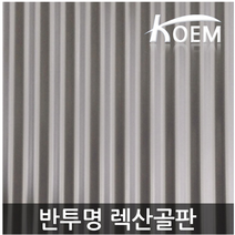 골판렉산 렉산골판 스모그 1070x1800 반투명 지붕재 PC 폴리카보네이트 비가림 차양 어닝, 1070*2400 투명