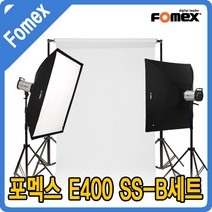 포맥스 포멕스 E400 SS-B 세트(배경세트 포함)스튜디오 조명세트, 이동형 배경세트 칼라배경지(2.72M)